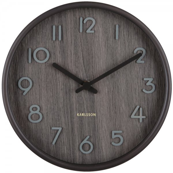 Wanduhr Pure Walnut Wood (22cm) Karlsson