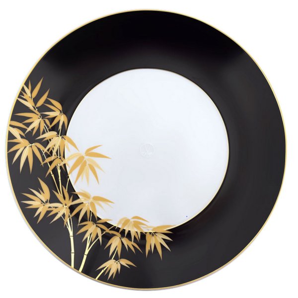 Meissen Speiseteller Golden Bamboo Schwarz Gold (30cm)