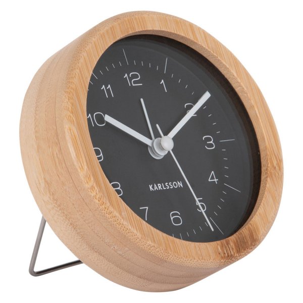 Wecker Karlsson Uhr Holz Karlsson Wecker Neat Bamboo Schwarz